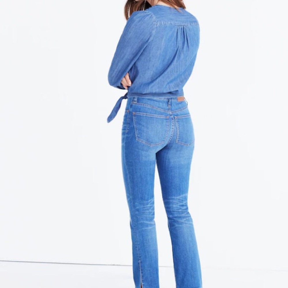 Madewell Denim Wrap Top - Picture 11 of 12